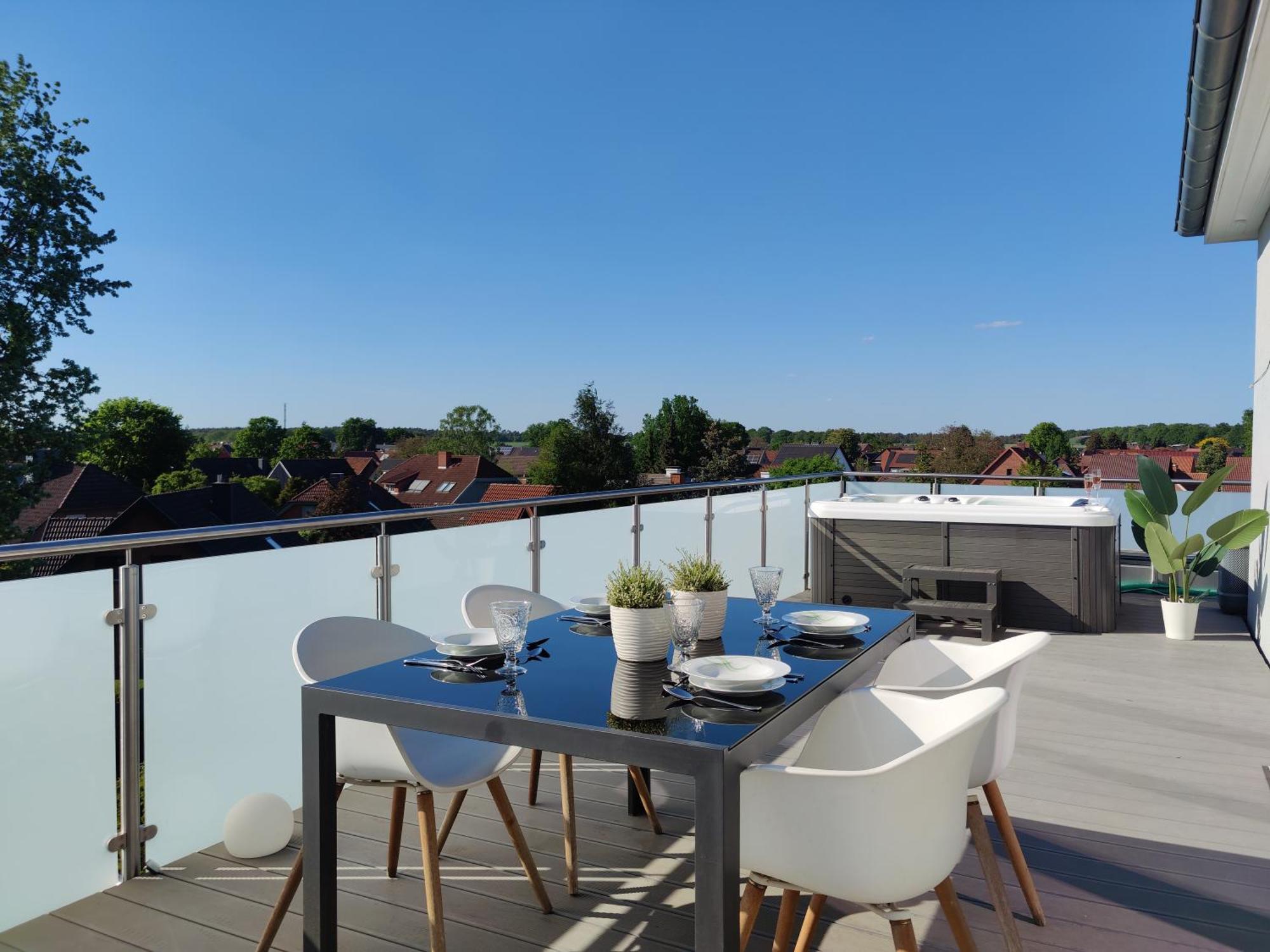 Penthouse Mit Whirlpool Im Herzen Von Niedersachsen Burgwedel  Luaran gambar